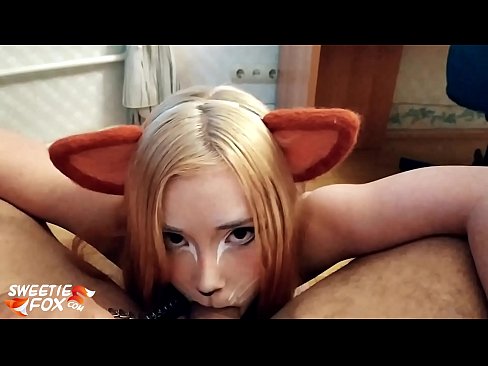 ❤️ Kitsune waxay liqaysaa dick oo afkeeda ku dhufatey ❤❌  Galmo ❌❤